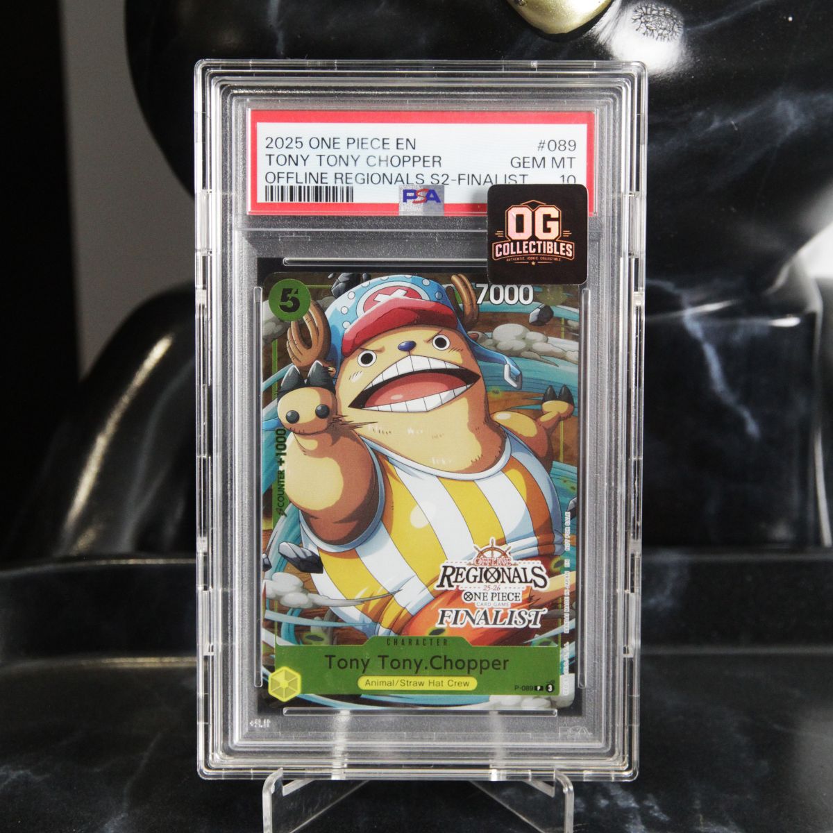 One Piece Card PSA 10 Tony Tony Chopper P P-089 EN Promotional Card Offline Regional Finalist Card Set 25-26 Season 2 English
