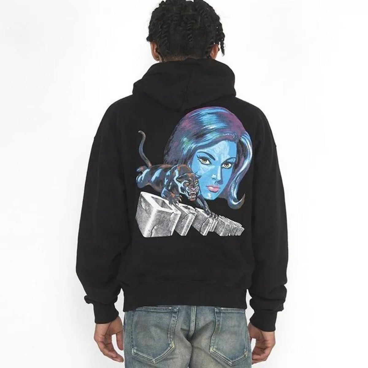 Off White Panther Hoodie Black