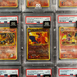 Pokémon Charizard PSA Slab Collection (1996–2023) – 9 Card Set