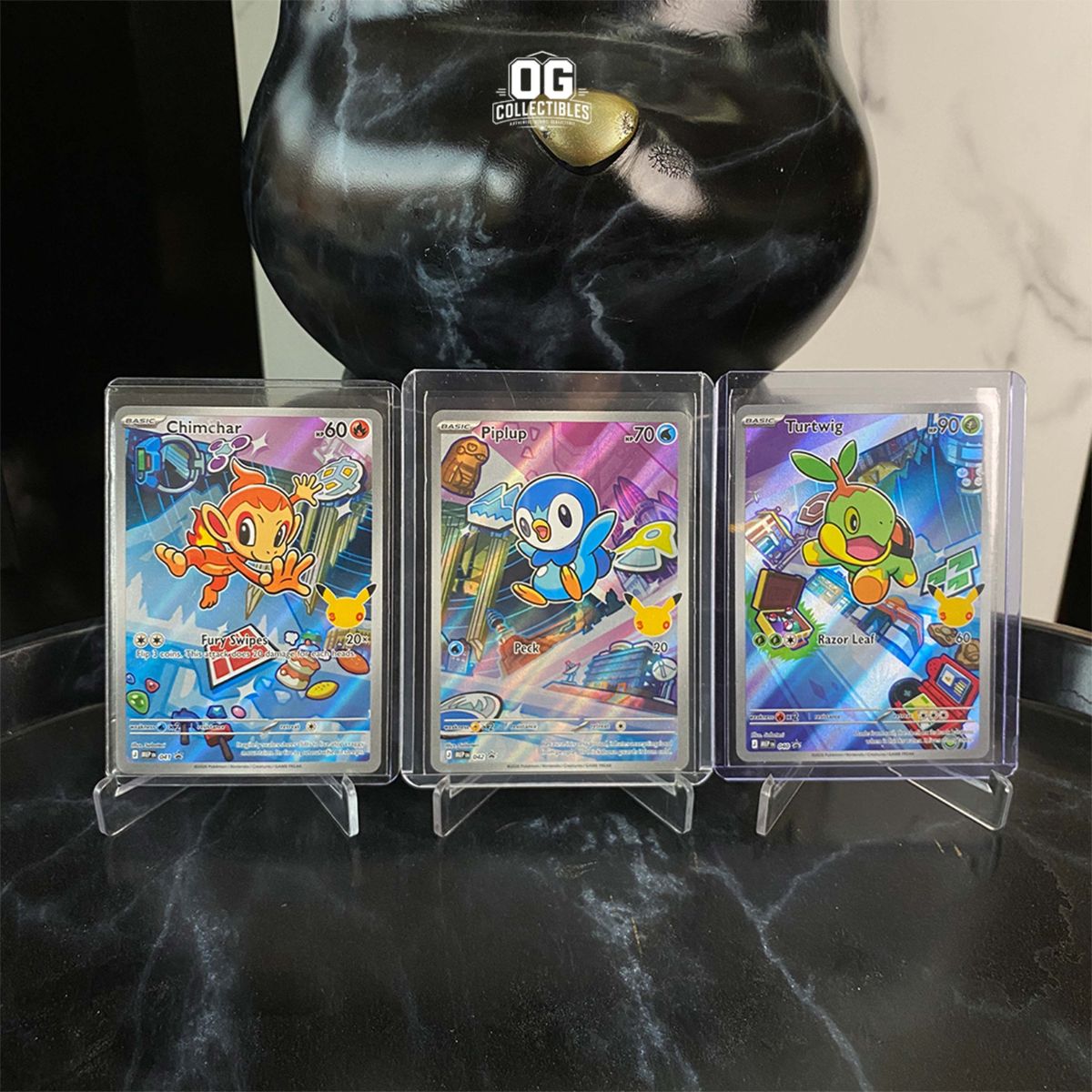 Pokemon Piplup, Chimchar, Turtwig MEP 040, 041, 042 NM First Partner Promo 30th Gen 4