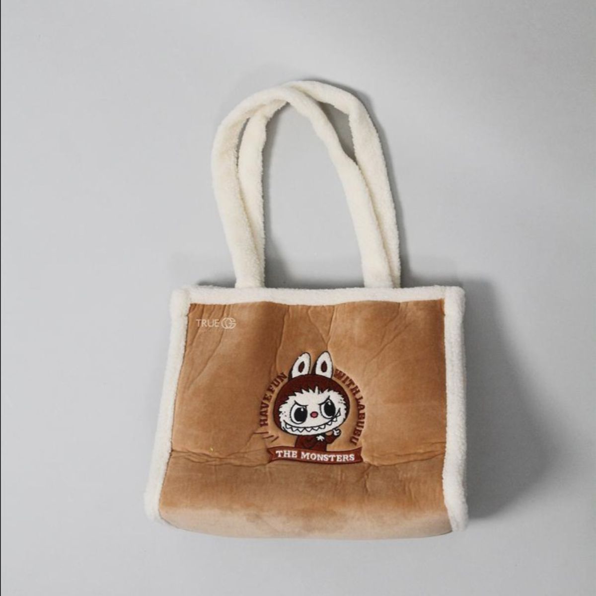 Pop Mart Labubu Plush Tote Bag Brown (Pop Land)