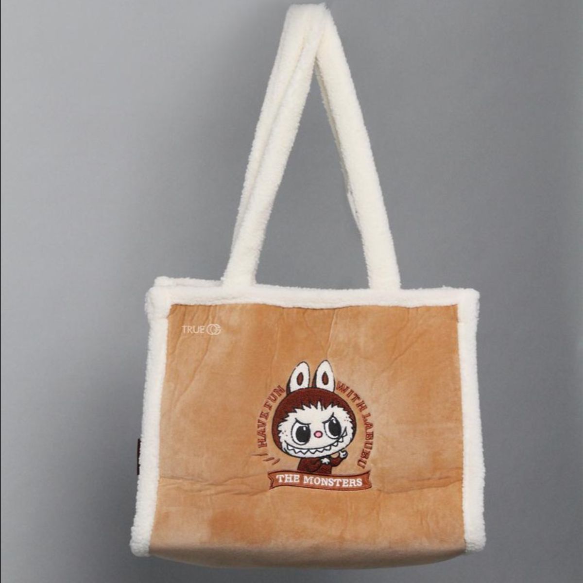 Pop Mart Labubu Plush Tote Bag Brown (Pop Land)