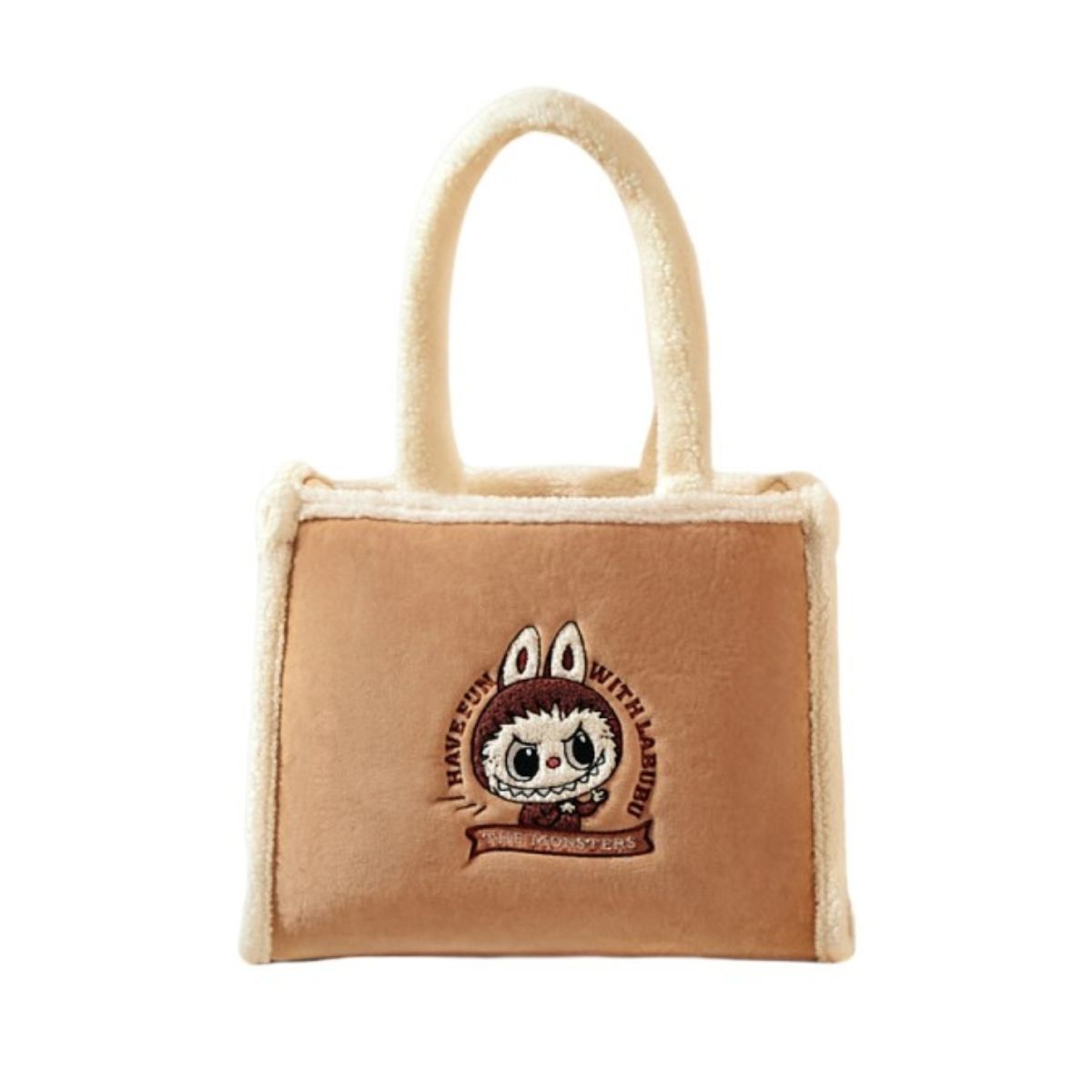 Pop Mart Labubu Plush Tote Bag Brown (Pop Land)