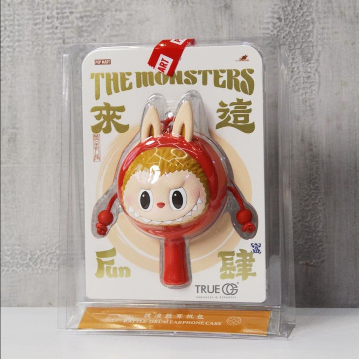 Pop Mart The Monsters Labubu Rattle Drum Earphone Airpods Case Bag Charm