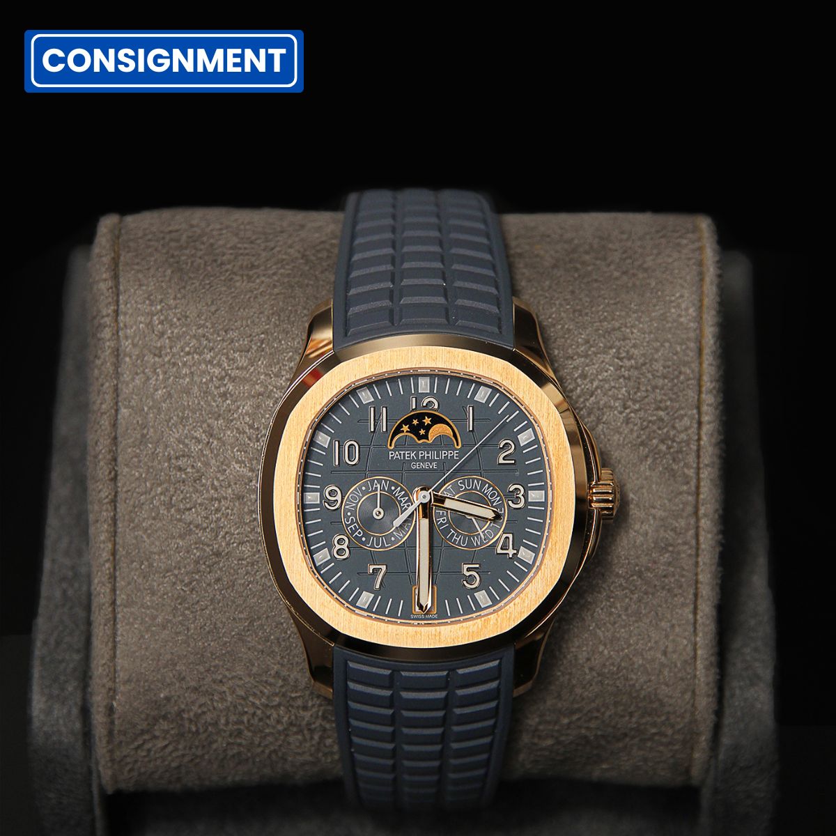 Patek Philippe Aquanaut Luce Annual Calendar RG Blue Gray Dial 5261R-001