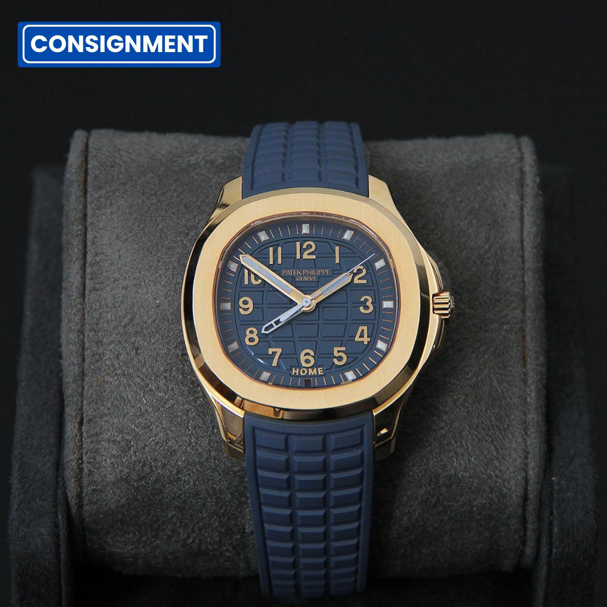 Patek Philippe Aquanaut 38 Travel Time RG Opaline Blue Gray Dial 5269R-001