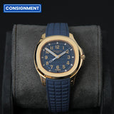 Patek Philippe Aquanaut 38 Travel Time RG Opaline Blue Gray Dial 5269R-001