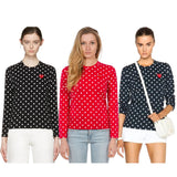 Comme Des Garcons Play Polkadot Long Sleeve T-shirt Women