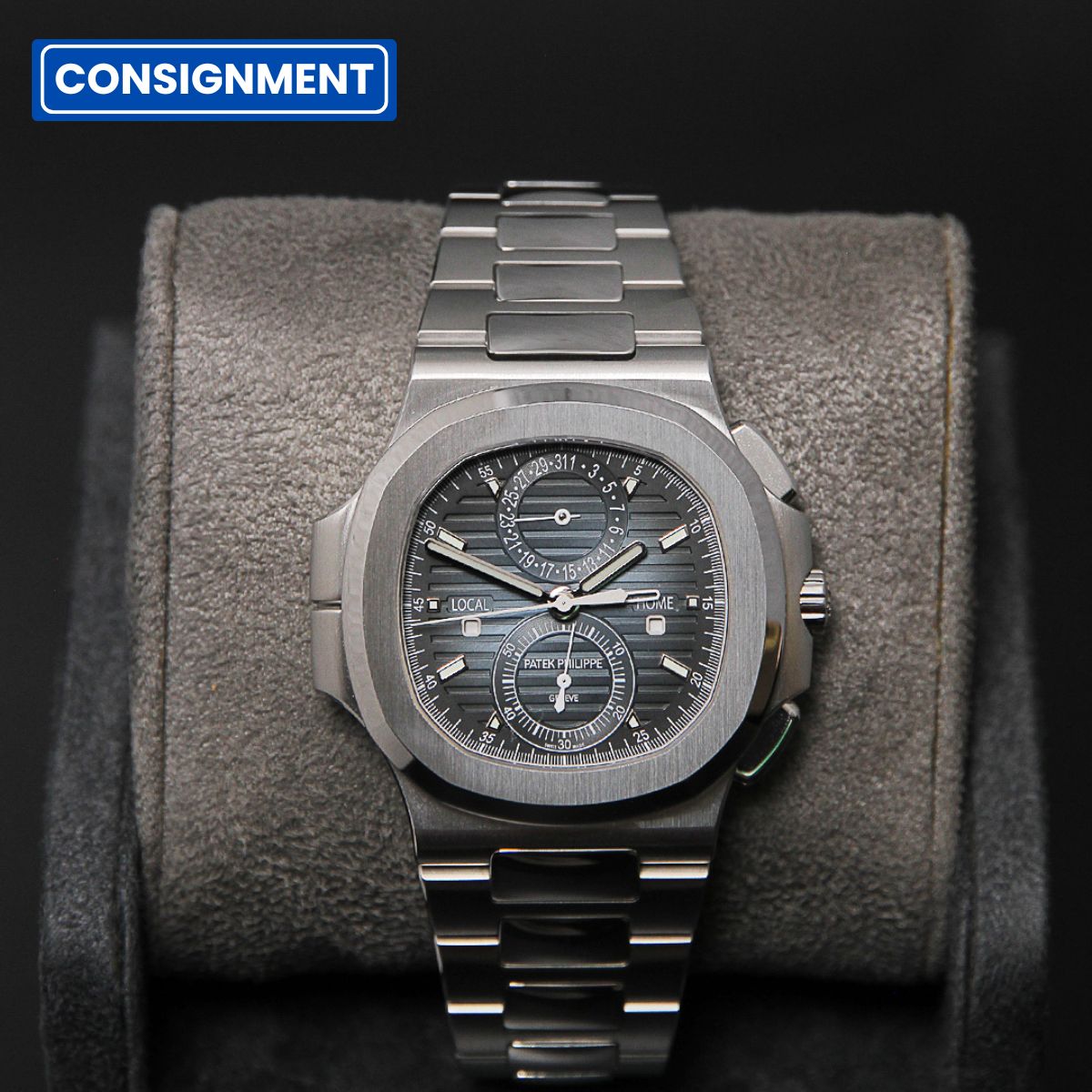 Patek Philippe Nautilus 40  Travel Time Blue Gray Dial 5990/1A-011