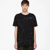 Off White Paint Splattered T-Shirt Black