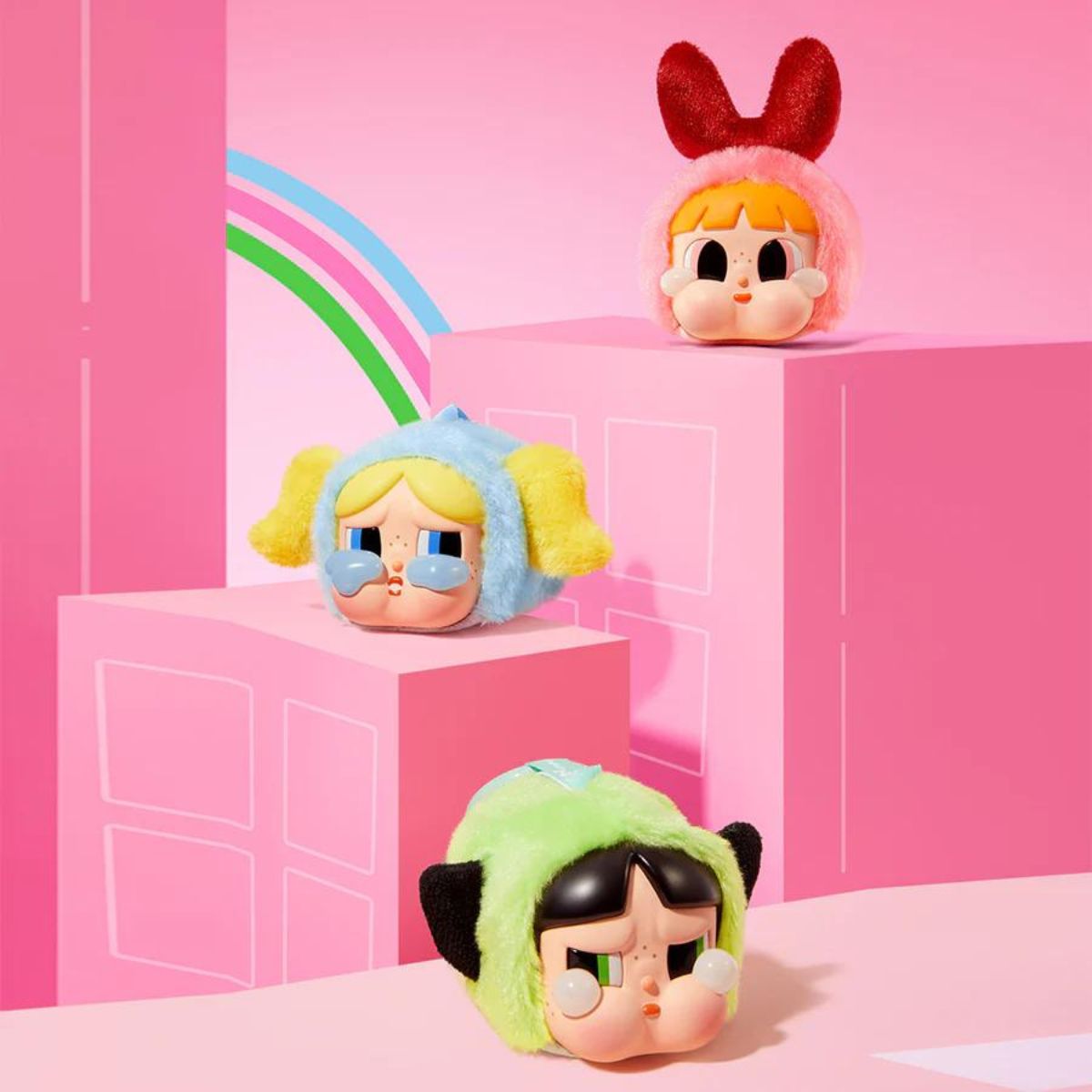 Pop Mart Crybaby × Powerpuff Girls Vinyl Face Plush