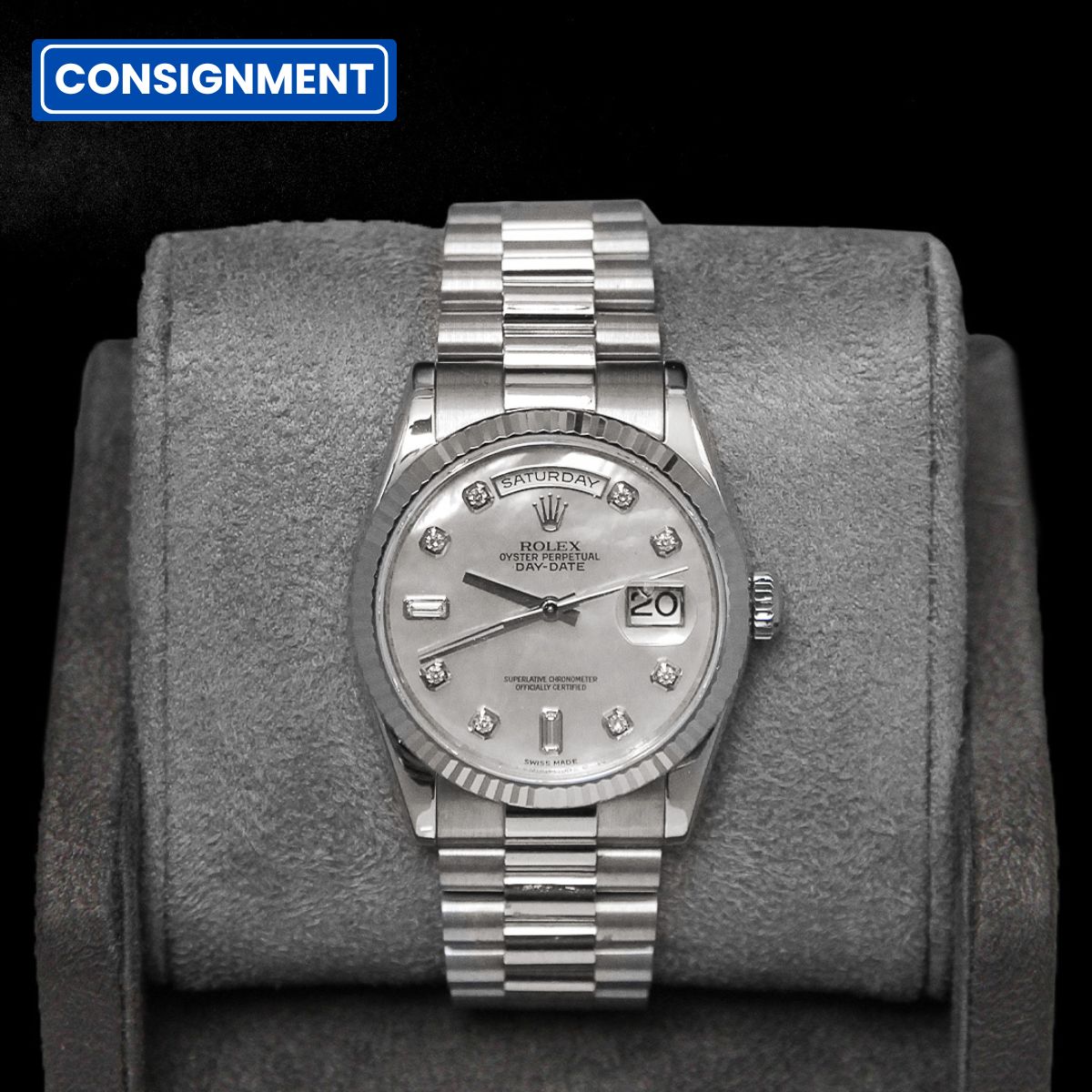 Daydate 36 MOP Diamond Dial 118239