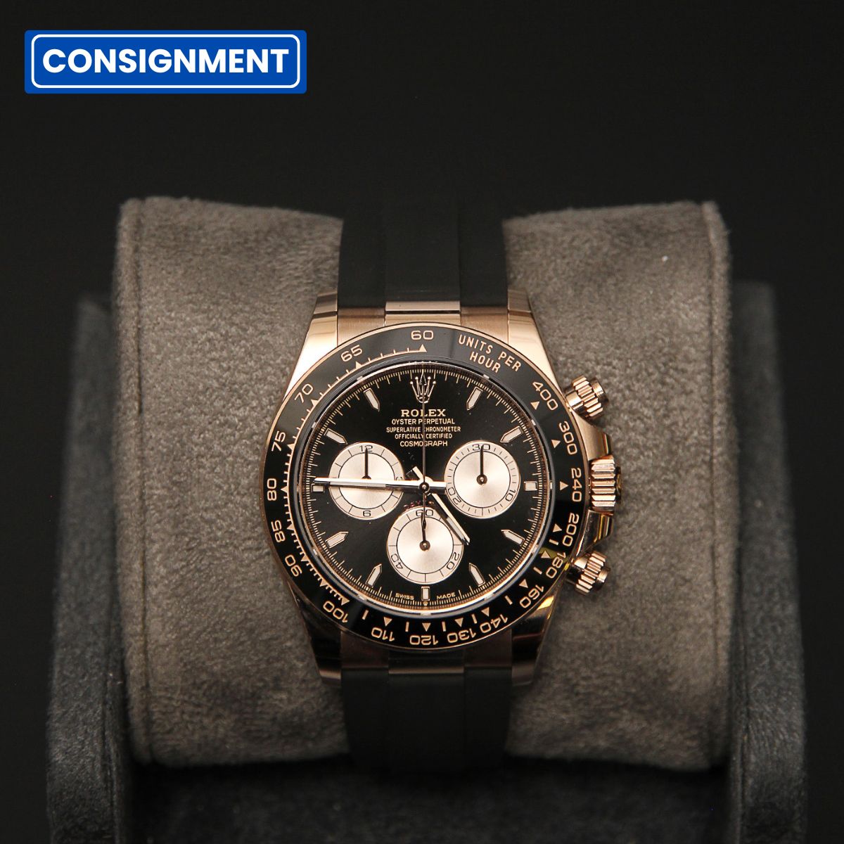 Daytona RG Black Dial Oysterflex 126515LN