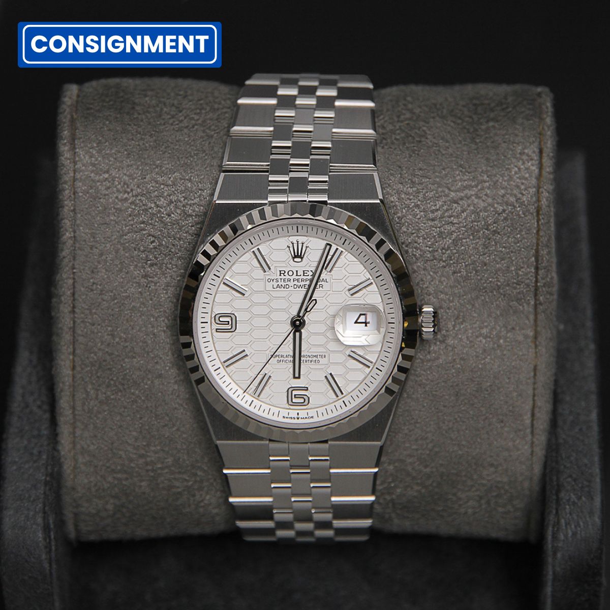 Land Dweller 36 white Honeycomb Dial 127234