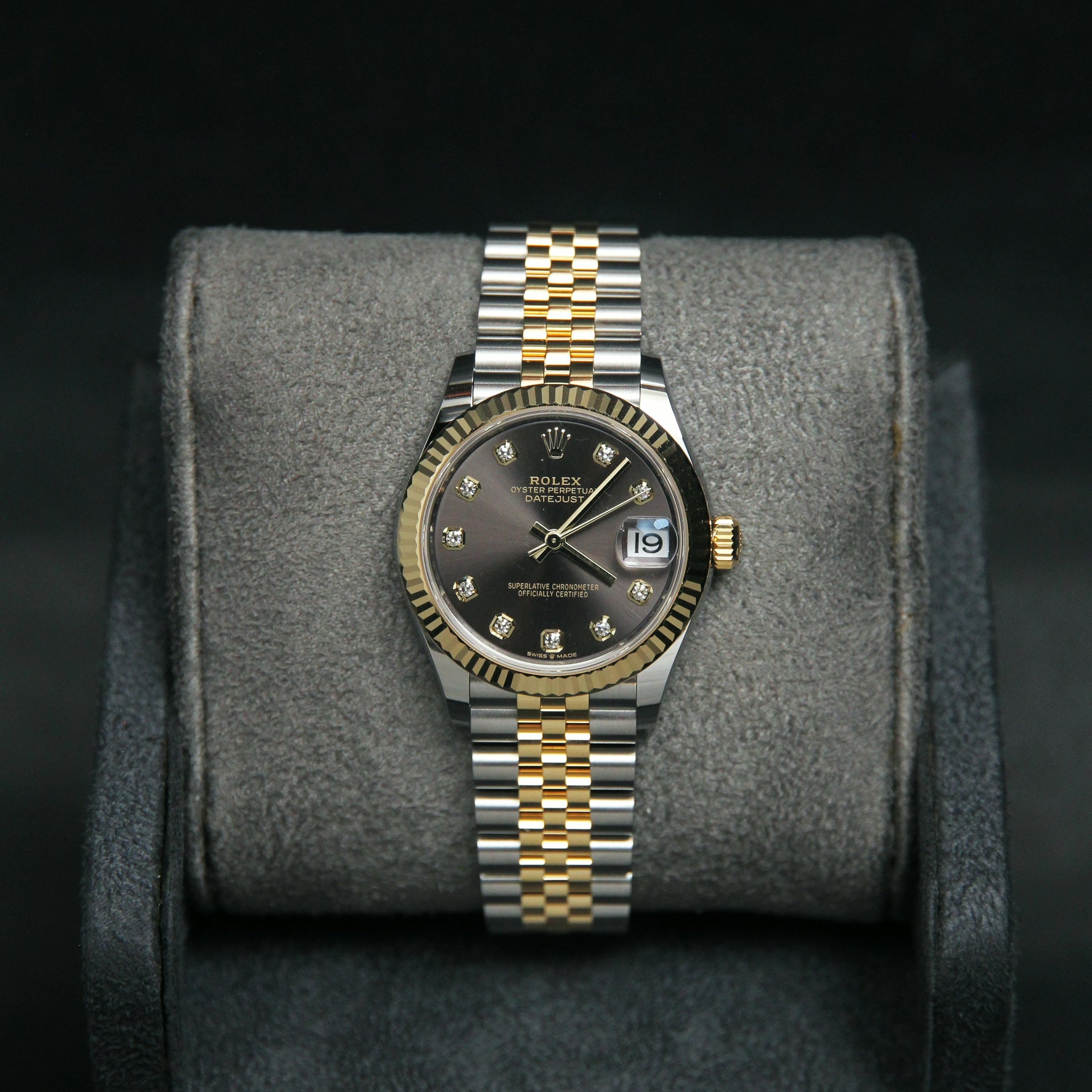 Datejust 31 Dark Grey Dial Diamond 10 278273G
