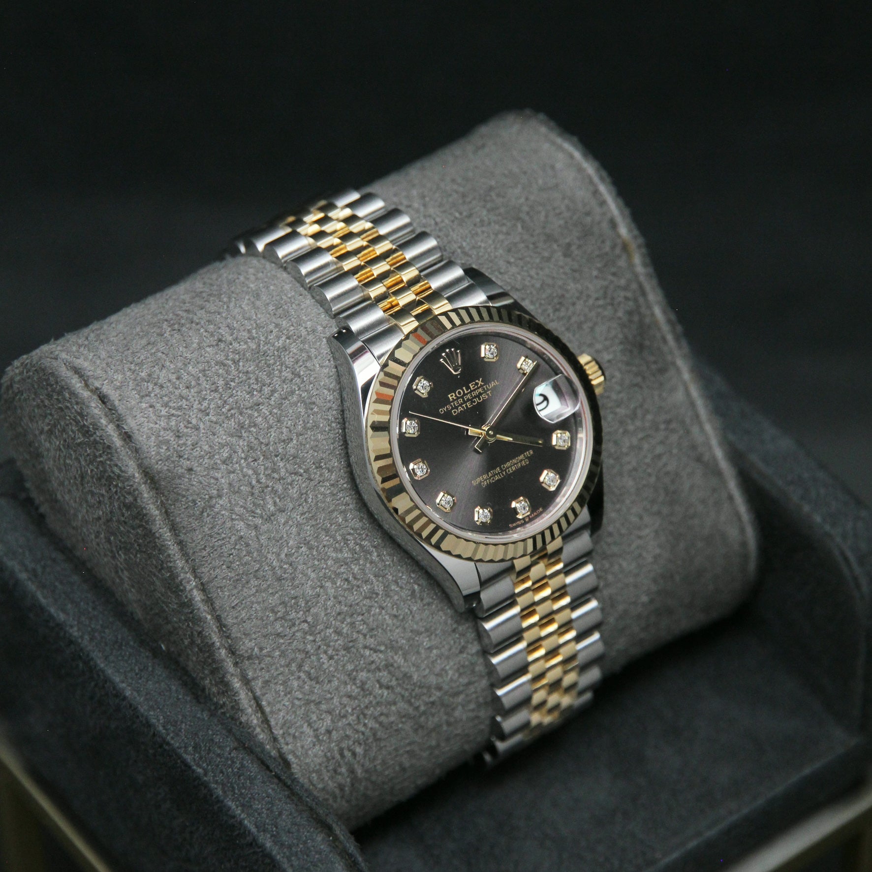 Datejust 31 Dark Grey Dial Diamond 10 278273G
