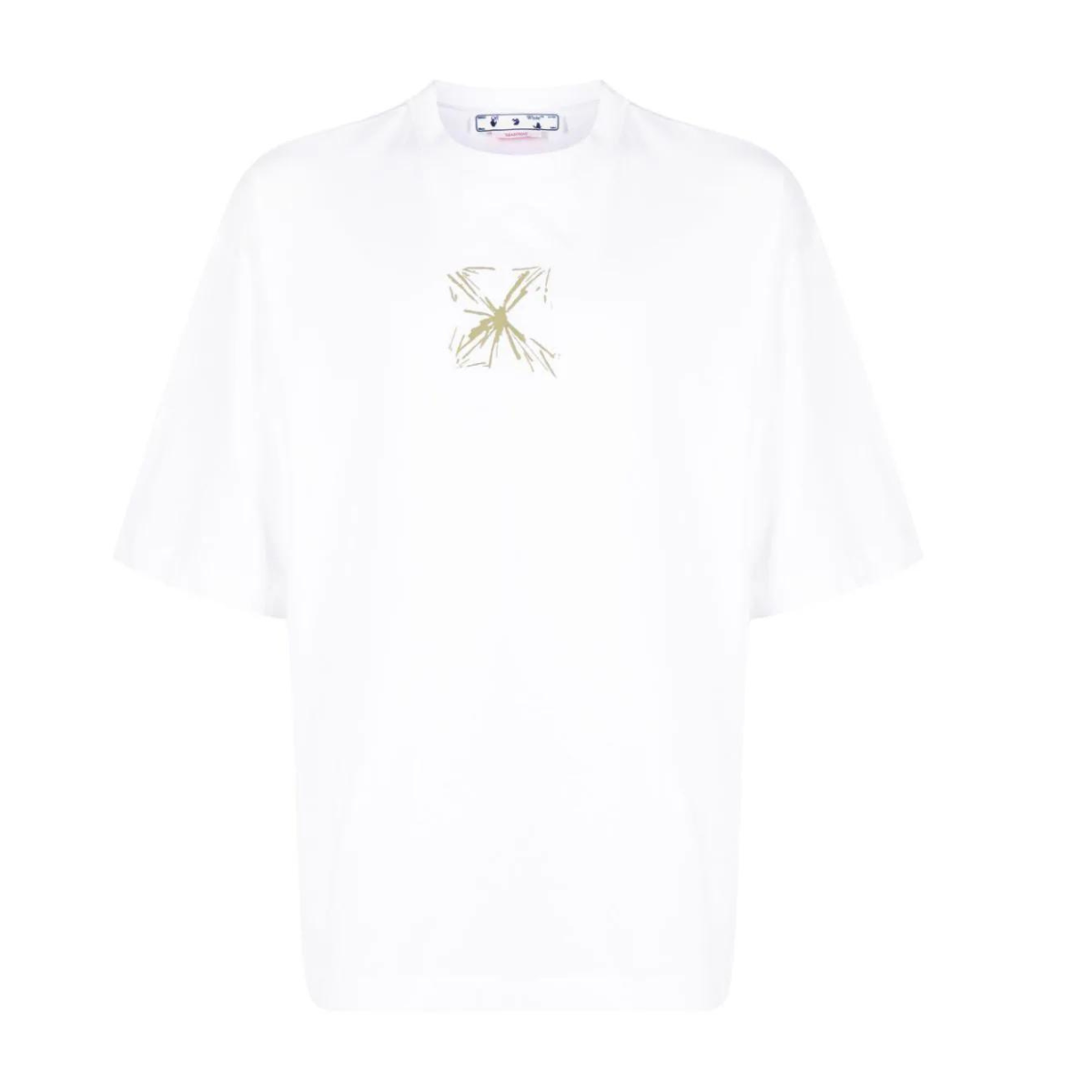 Off White Splash Arrow Over Skate T-Shirt White Beige