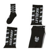 LifeWork Striped Big Logo Crew Socks