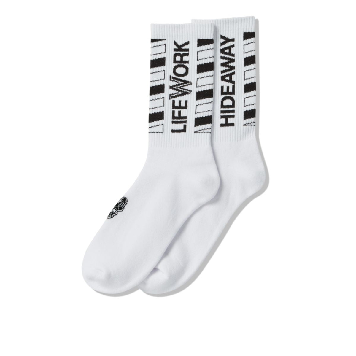 LifeWork Striped Big Logo Crew Socks