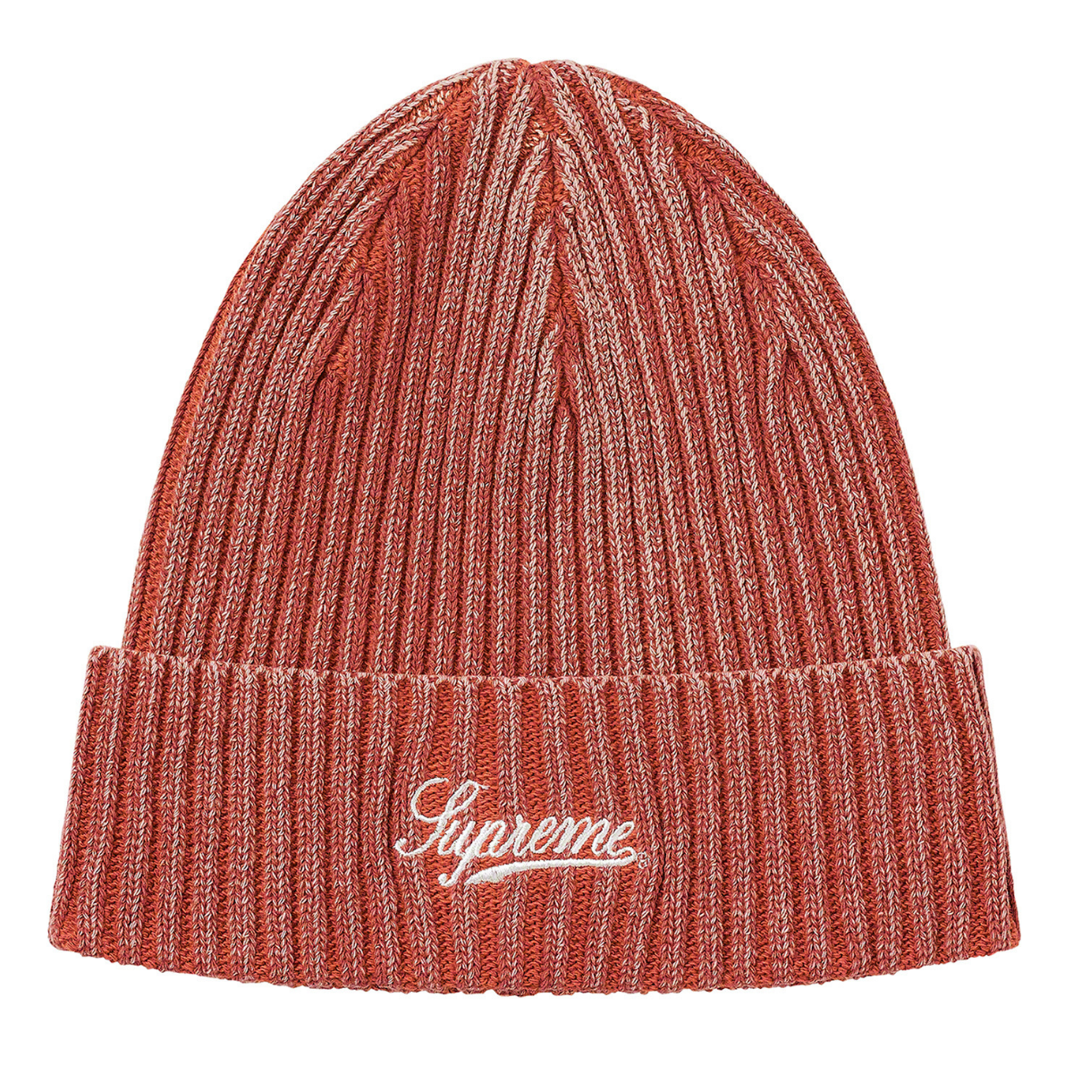 Supreme Bleached Rib Beanie Orange