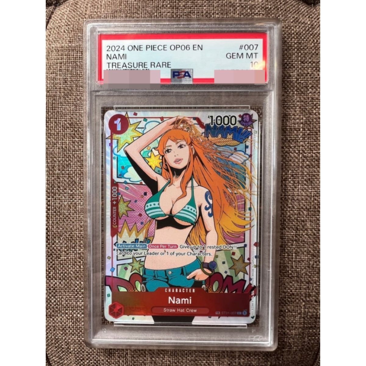 One Piece Card PSA 10 Nami C-TR ST01-007 Wings Of The Captain