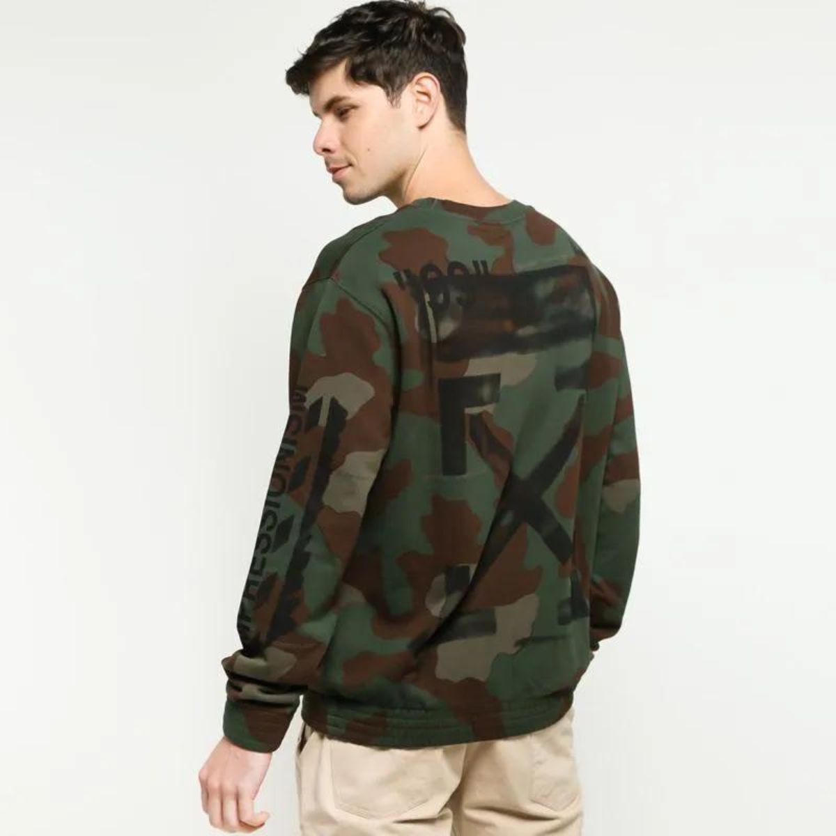 Off White Diagonal Stencil Crewneck Sweater