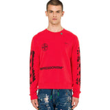 Off White Diagonal Stencil Crewneck Sweater