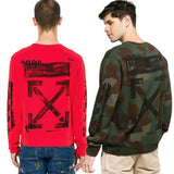 Off White Diagonal Stencil Crewneck Sweater