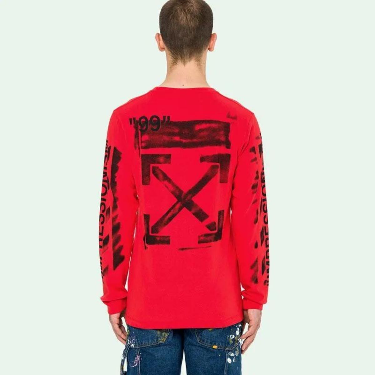 Off White Stencil Long Sleeve T-Shirt T-shirt