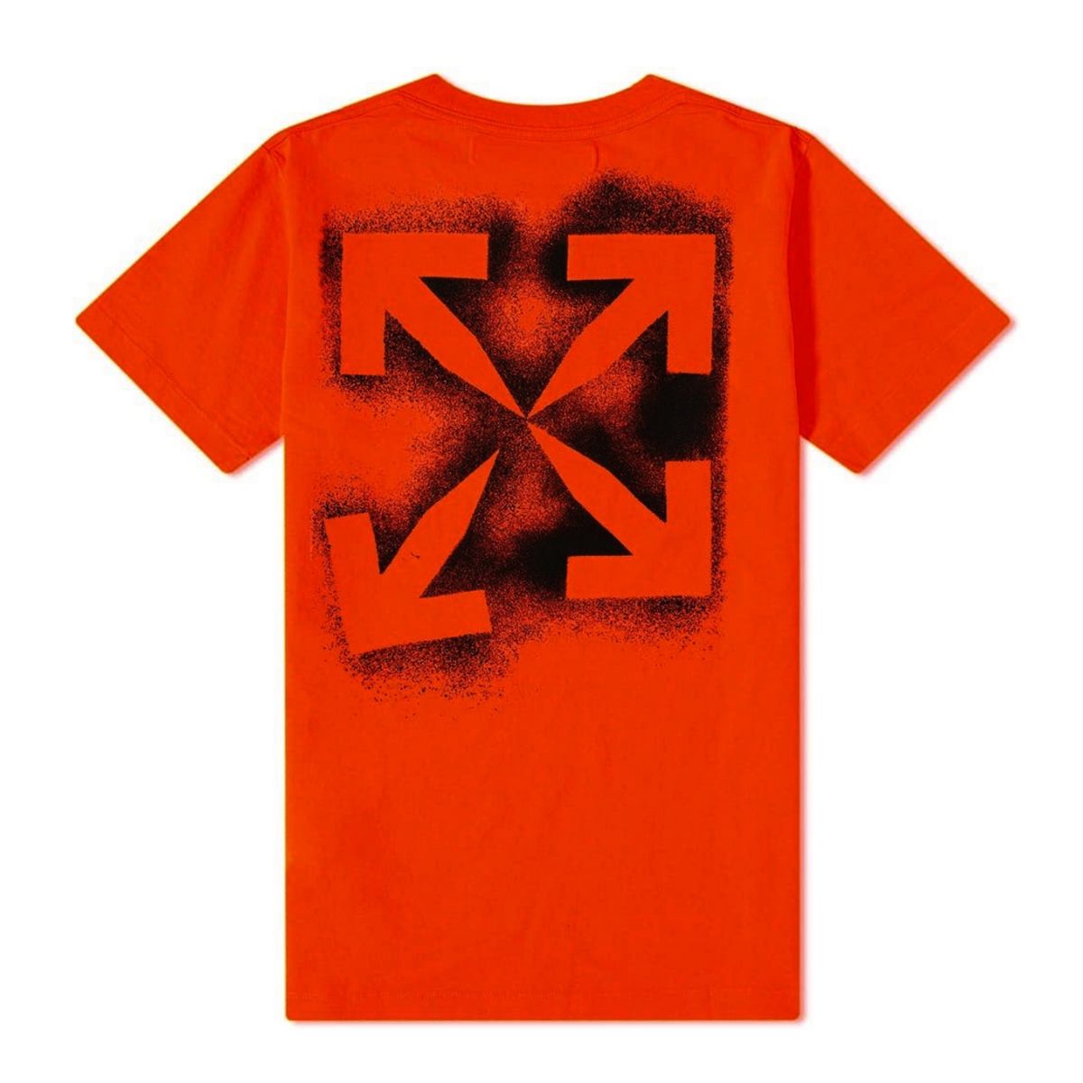 Off White Stencil S/S Slim Fit T-shirt Orange Black