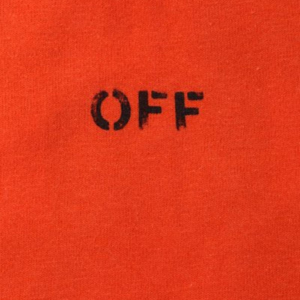 Off White Stencil S/S Slim Fit T-shirt Orange Black