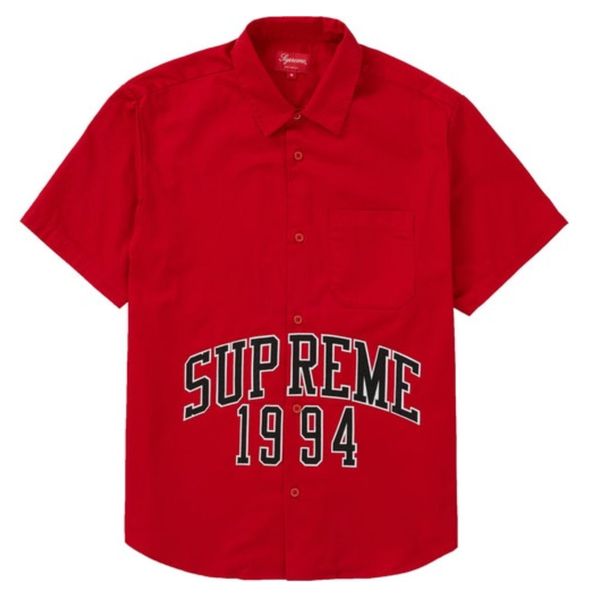 Supreme Arc Logo S/S Work Shirt Red