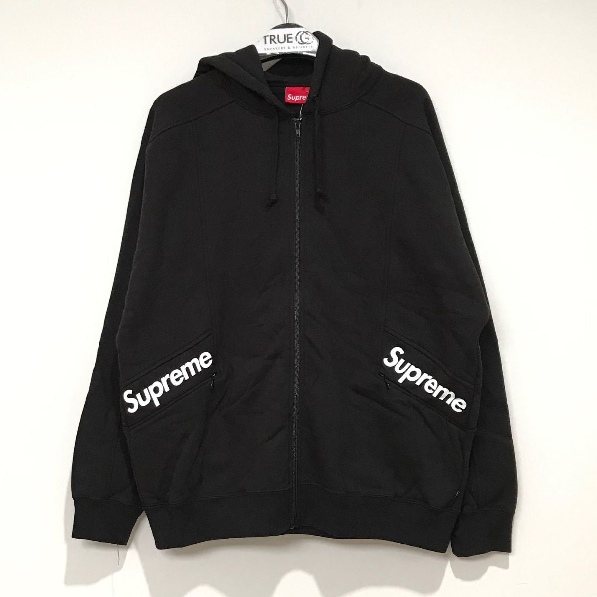 Supreme Color Blocked Jaket Zip Up Hoodie Black