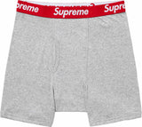 Supreme Hanes Boxer Briefs (2 Pack) Grey