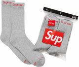 Supreme Hanes Crew Socks Kaos Kaki (4 PACK)