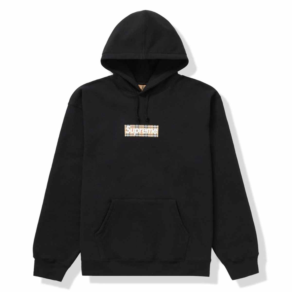 Supreme x Burberry Box Logo Hoodie Black