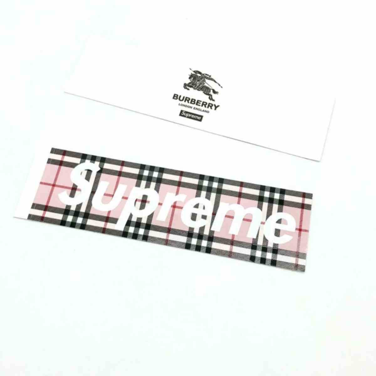 Supreme x Burberry Box Logo Sticker