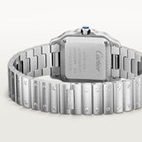 Cartier Santos Small Silver Sunray Steel Strap WSSA0082