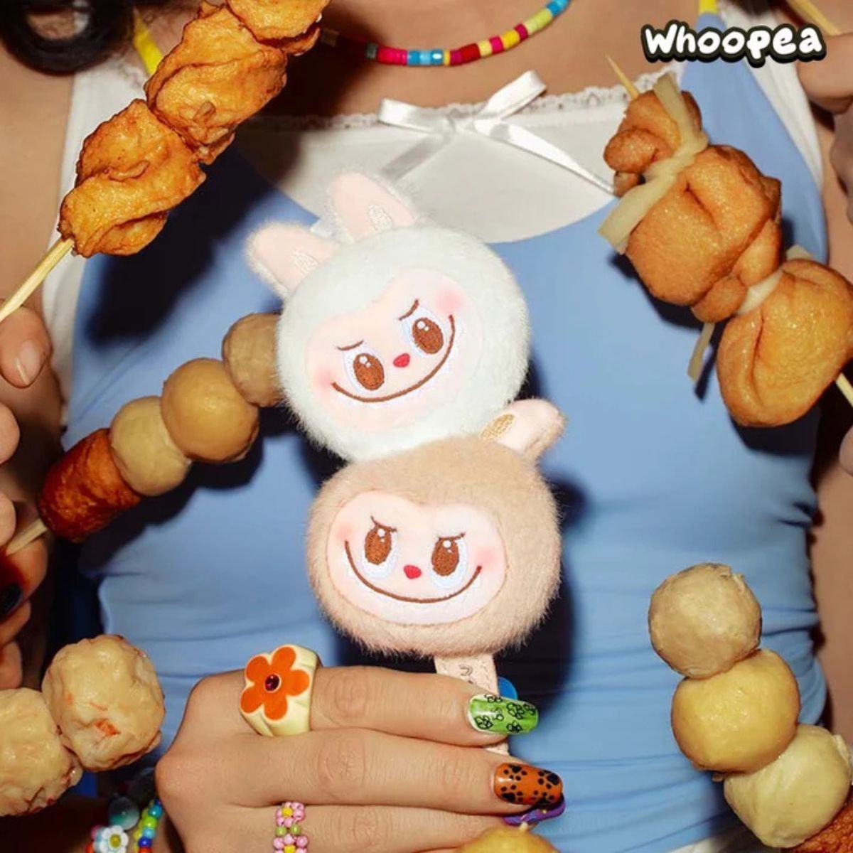 Pop Mart Labubu The Monsters Wacky Mart Series Seafood Balls Plush Pendant