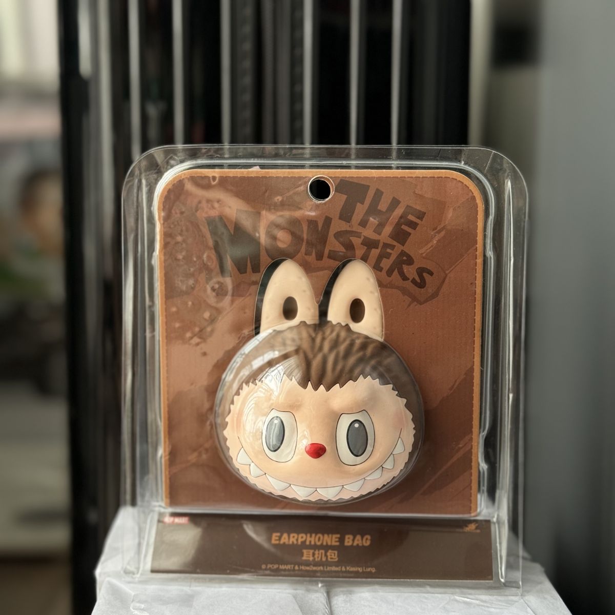 Pop Mart Labubu Brown Silicone Earphone Airpods Case Bag Charm