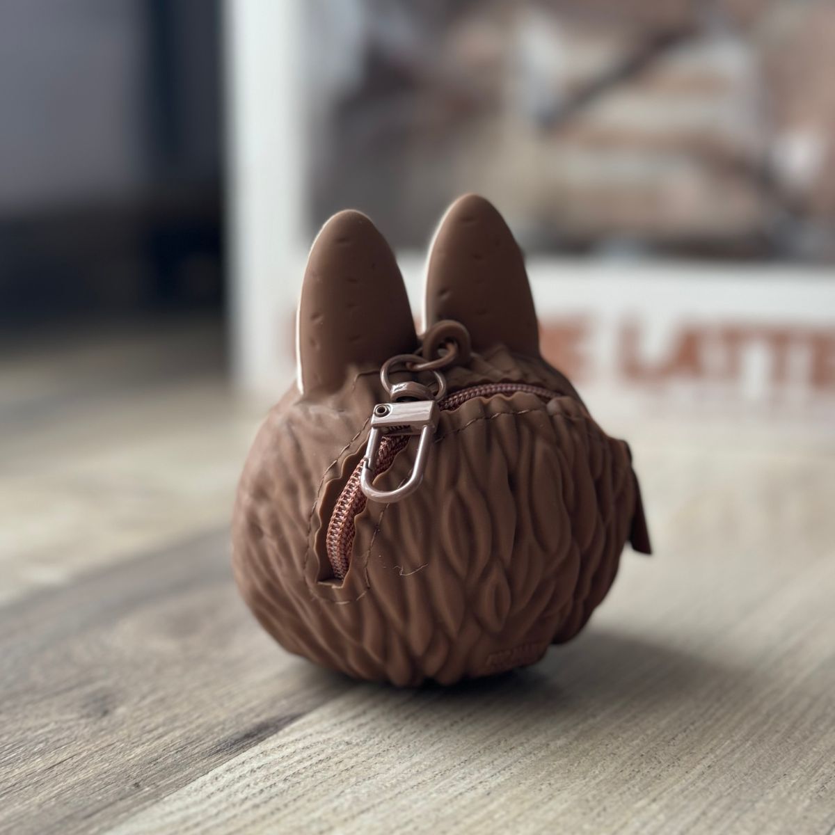 Pop Mart Labubu Brown Silicone Earphone Airpods Case Bag Charm