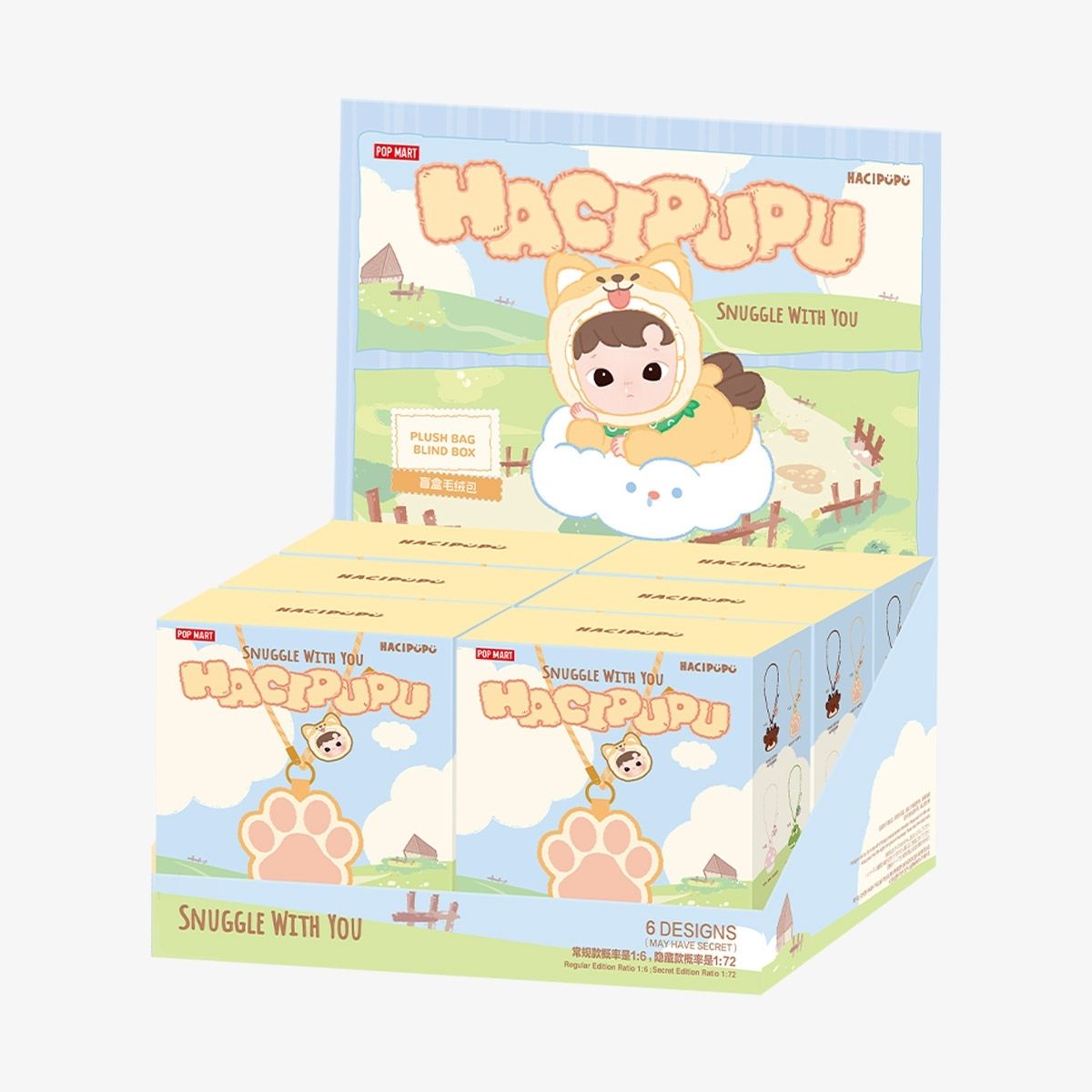 Pop Mart Hacipupu Snuggle With You Plush Bag