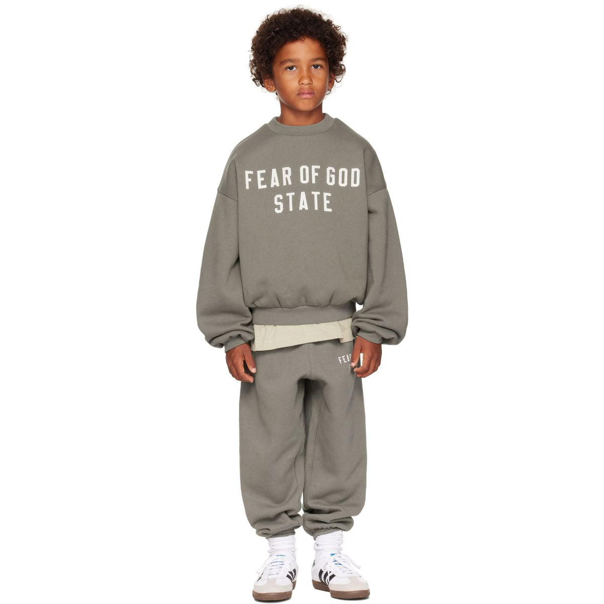 Fear Of God Essentials State Kids 90s Fit Fleece Crewneck Sweatshirt