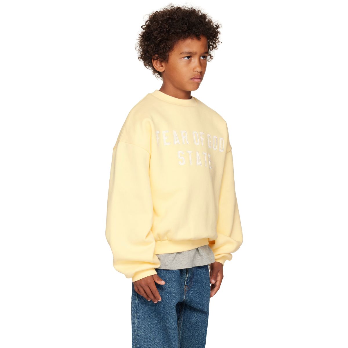 Fear Of God Essentials State Kids 90s Fit Fleece Crewneck Sweatshirt