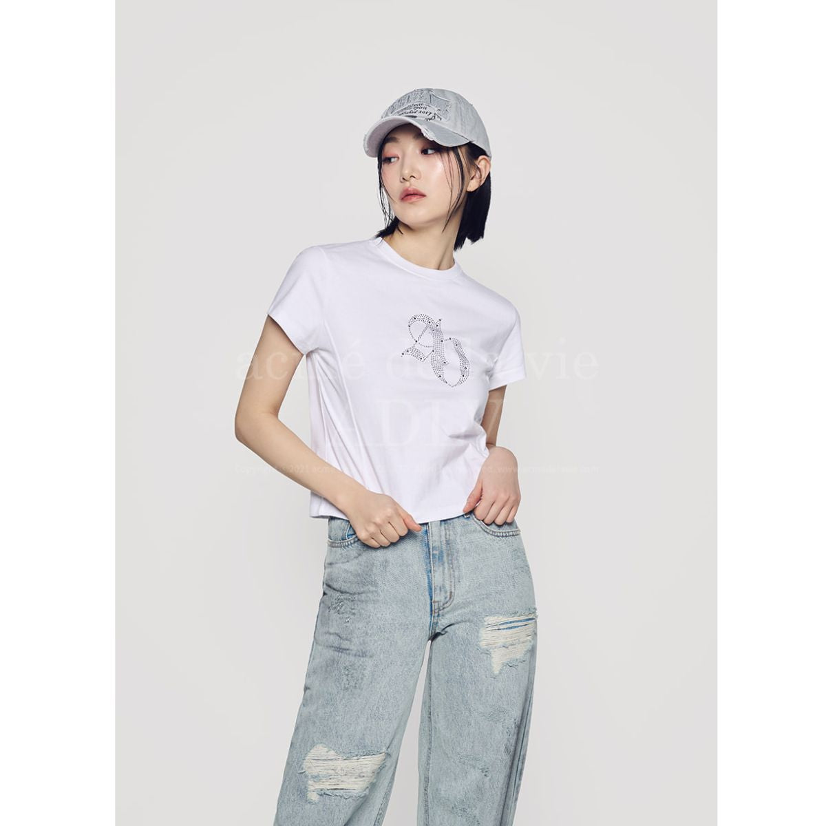 Acme De La Vie ADLV Symbol Hotfix Crop T-shirt Black