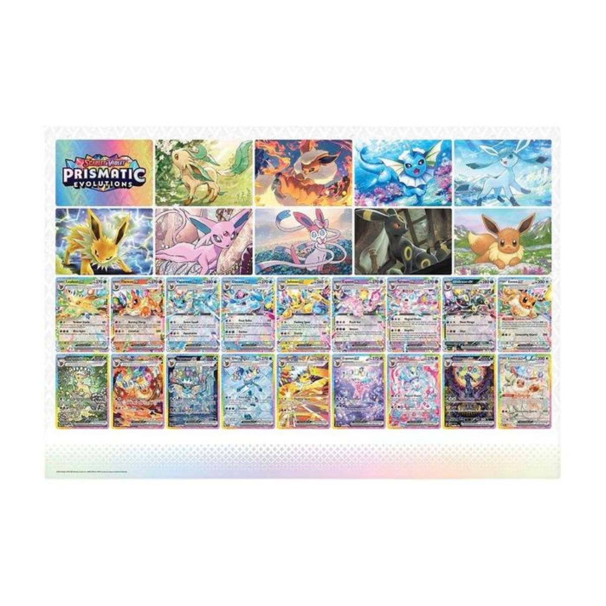 Pokemon TCG Scarlet & Violet Prismatic Evolutions Poster Collection