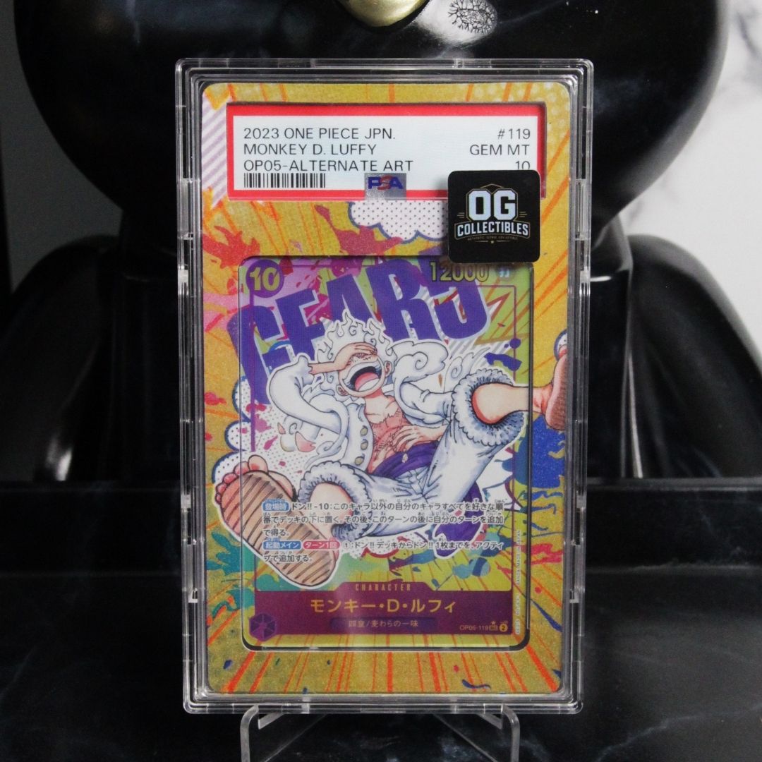 One Piece Card Monkey D Luffy SEC-P OP05-119 PSA 10 Booster Pack Awakening of the New Era