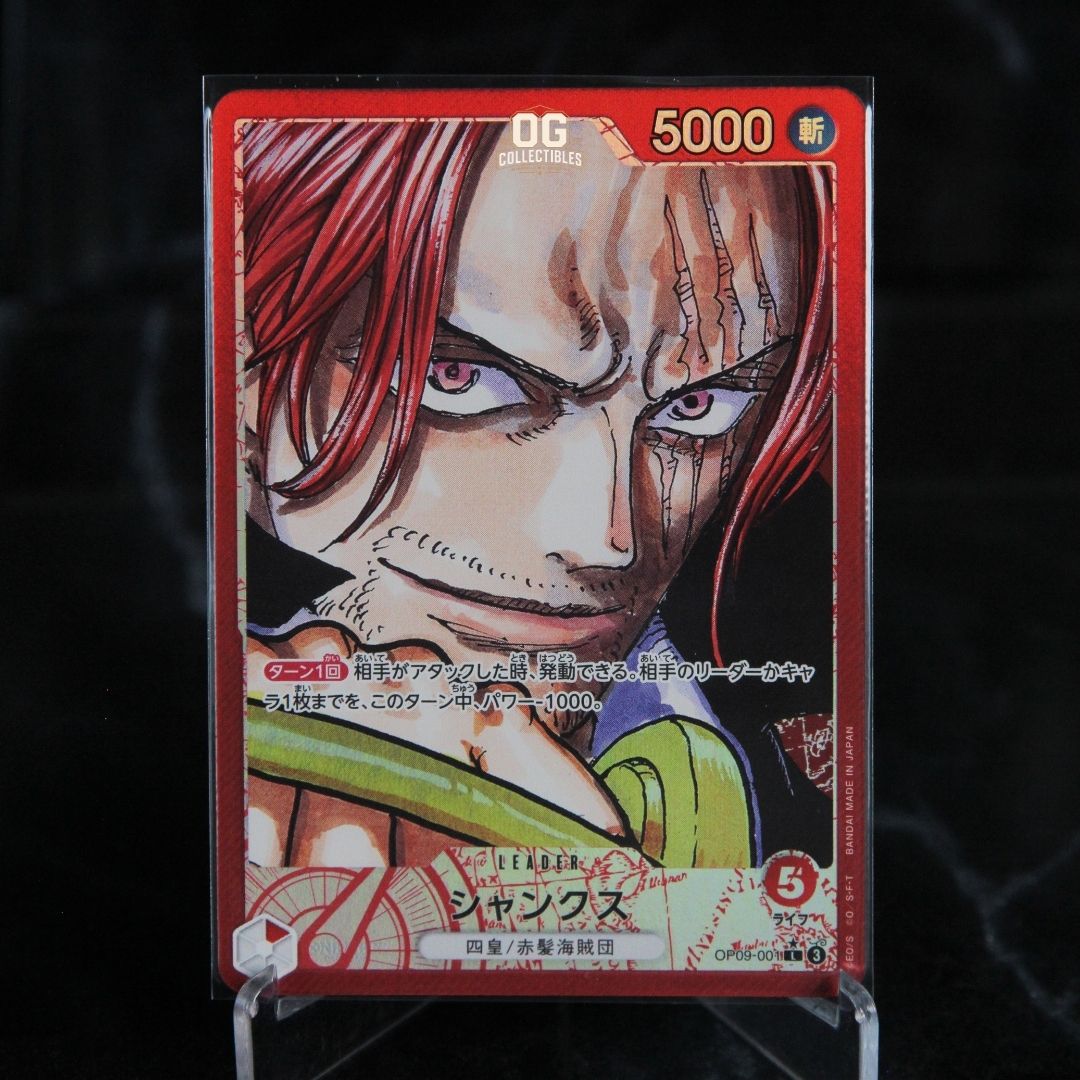 One Piece Card Game Shanks L-P OP09-001 Booster Pack Emperors In The New World