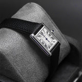 Cartier Tank Must SolarBeat Small Steel Black Calfskin Leather WSTA0119