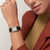 Cartier Tank Must SolarBeat Small Steel Black Calfskin Leather WSTA0119